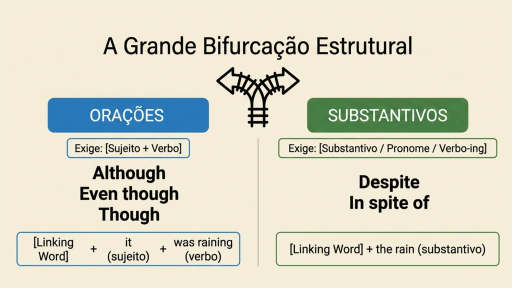 Linking Words — Concession: a grande bifurcação estrutural