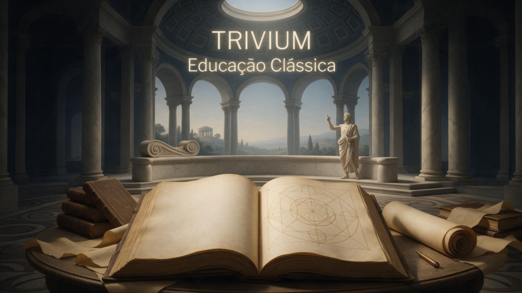 Trivium na Educação Clássica representado pelas artes da Gramática, Lógica e Retórica